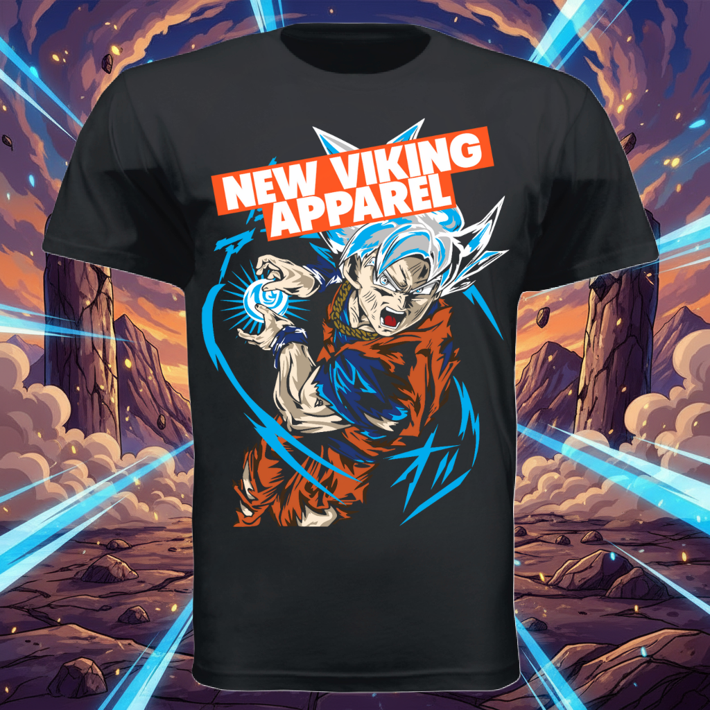 Saiyan Power Surge Tee – Anime Energy Graphic Shirt by New Viking Apparel